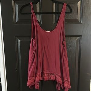 Free People Tops | Intimately Free People Swing Slip Tank Top Small Maroon